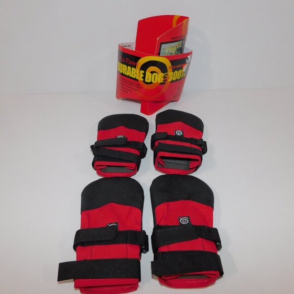 Ultra Paws Durable Dog Boots Paw Protection Size 8 Large Red Black UNUSED - Picture 1 of 9
